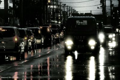 View of illuminated street light