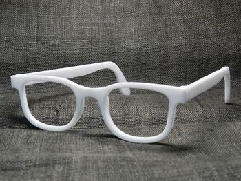 Close-up of eyeglasses on table