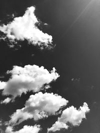 Low angle view of clouds in sky