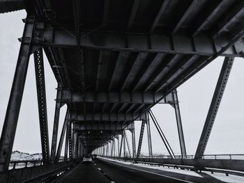 Low angle view of bridge against sky