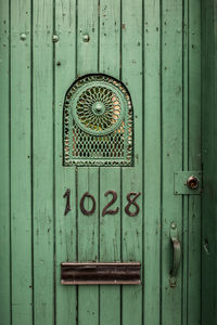 Close-up of door