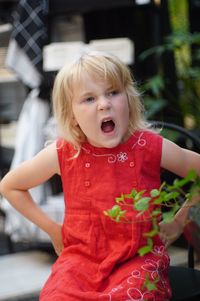 Close-up of cute girl