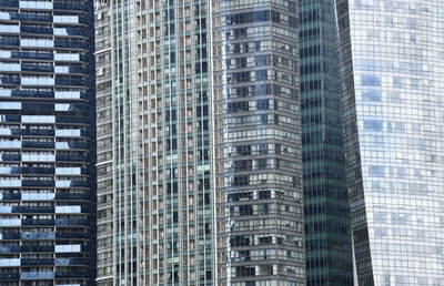 Full frame shot of modern buildings in city