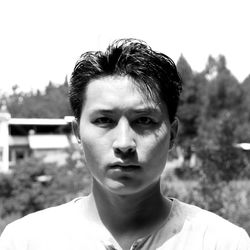 Close-up portrait of young man