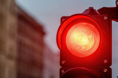 Close-up of road signal