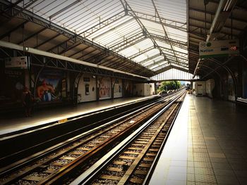 Railway tracks at railroad station