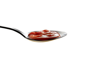 Close-up of ice cream against white background