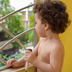 Cute little boy shivaay sapra at home balcony during summer time, sweet little boy photoshoot