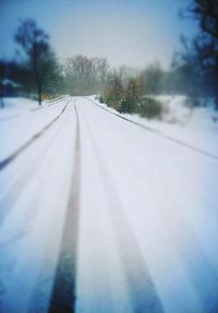 Close-up of snow covered landscape