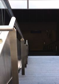 Side view of empty staircase in building