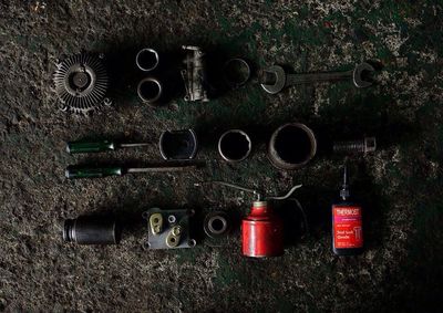 Close-up of metallic objects