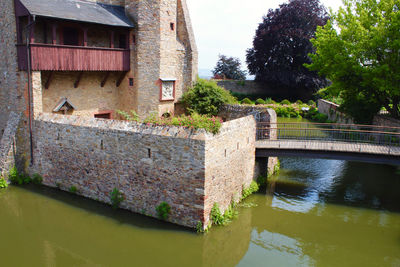 View of old building by canal