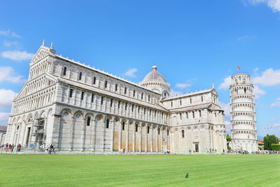 View of historical building against blue sky