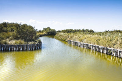 Scenic view of river against sky