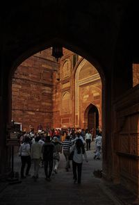 Tourists at a temple