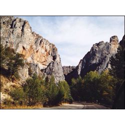 Scenic view of rocky mountains