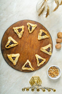 Directly above shot of cookies on table