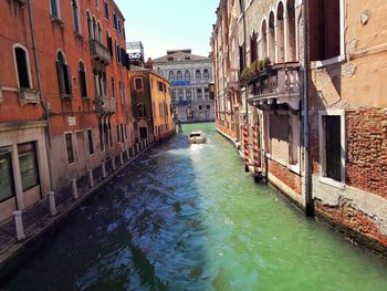 Canal amidst buildings in city