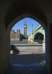 View of building in city
