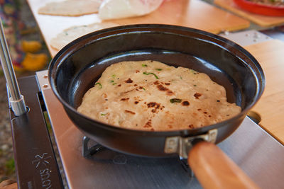 Close-up of served food