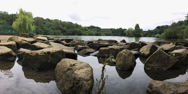 Scenic view of river against sky