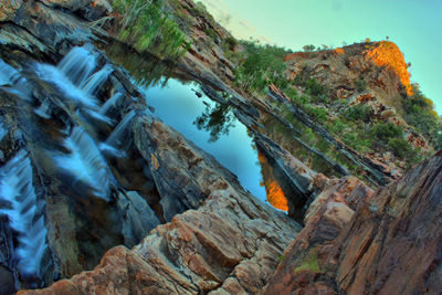 Scenic view of waterfall