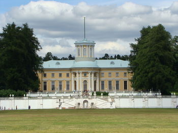 Building against cloudy sky