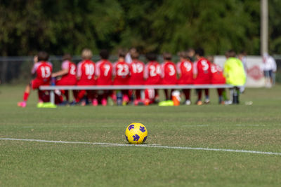 Soccer ball on field