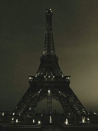 Illuminated eiffel tower at night