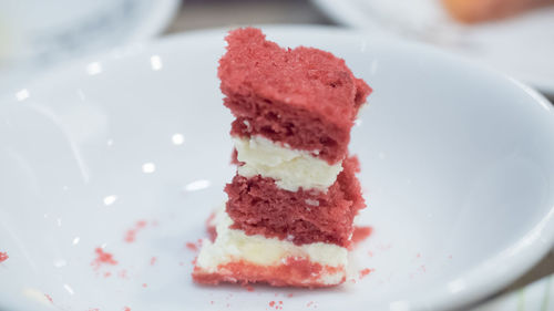 Close-up of cake in plate