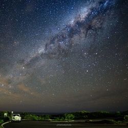 Low angle view of star field at night