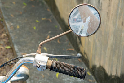 Close-up of bicycle wheel