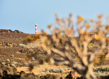 Lighthouse against clear sky