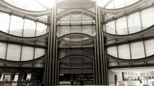 Low angle view of skylight