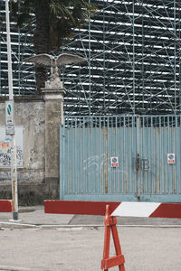 Man against built structure