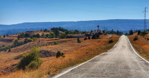 Panoramic view of road against sky