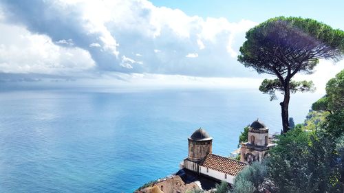 View of calm blue sea against sky