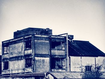 Low angle view of building against clear sky