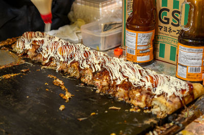 Close-up of food on table