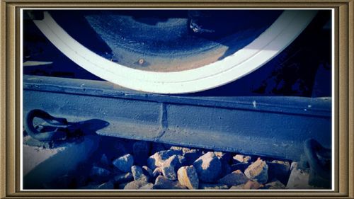 View of train on road