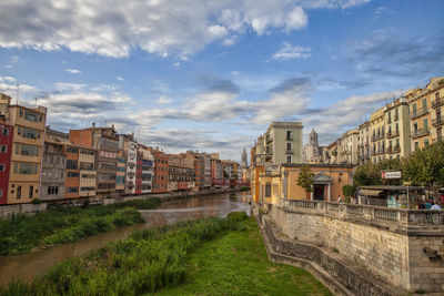 Buildings against sky in city