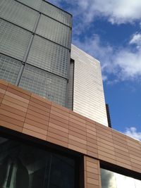 Low angle view of modern building against sky