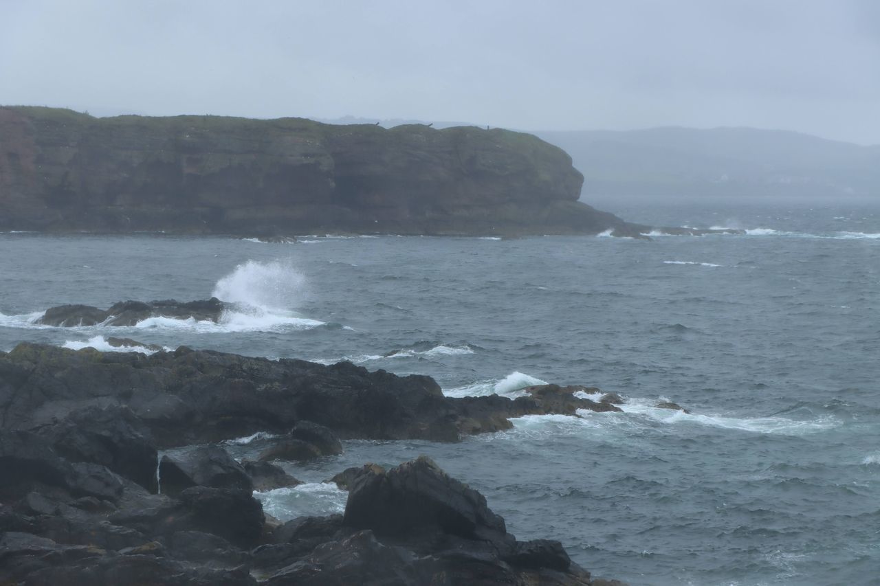 SCENIC VIEW OF SEA AND ROCKS