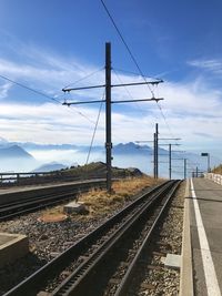 Railroad tracks against sky