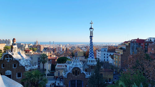Panoramic view from parc guell, barcelona