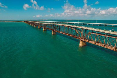 Pier over sea against sky