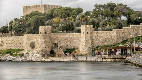 View of fort against building
