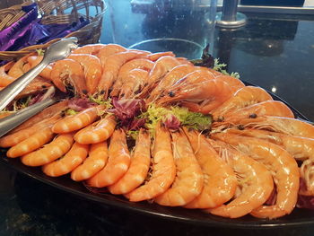 Close-up of seafood in plate