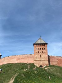 View of fort against blue sky