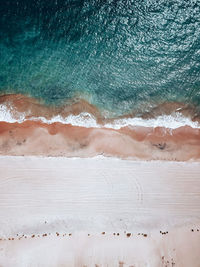 High angle view of beach